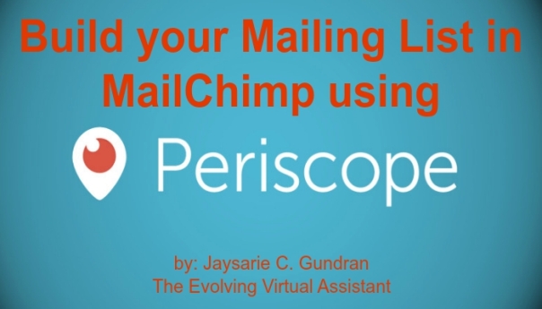 Build your Mailing List Periscope
